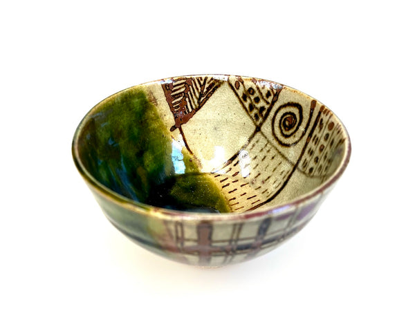 Matcha Bowl Oribe - Koji Kitano - Kimono Textile