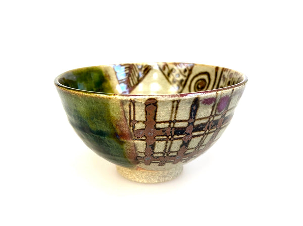 Matcha Bowl Oribe - Koji Kitano - Kimono Textile
