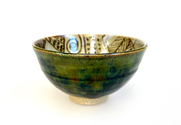 Matcha Bowl Oribe - Koji Kitano - Kimono Textile