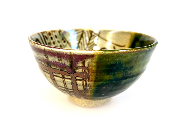 Matcha Bowl Oribe - Koji Kitano - Kimono Textile