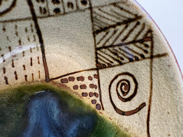 Matcha Bowl Oribe - Koji Kitano - Kimono Textile