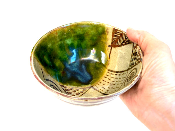 Matcha Bowl Oribe - Koji Kitano - Kimono Textile