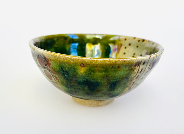 Matcha Bowl Oribe - Koji Kitano - Shibori