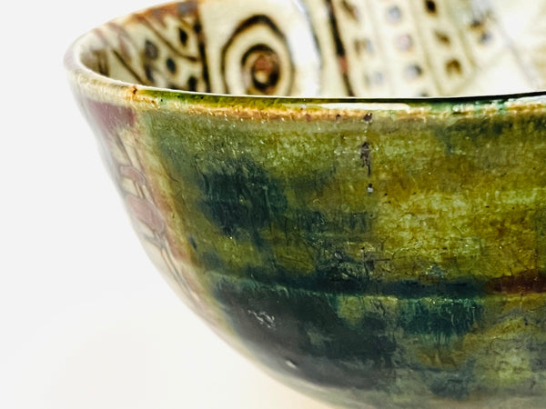 Matcha Bowl Oribe - Koji Kitano - Kimono Textile