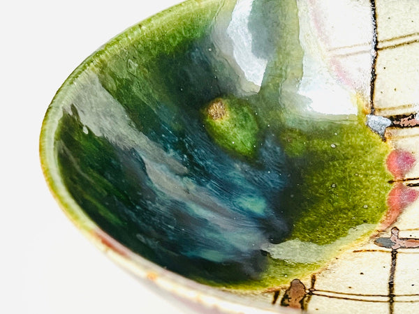 Hirachawan (Summer Matcha Bowl) Oribe - Koji Kitano - Koshi / Komochi Shima