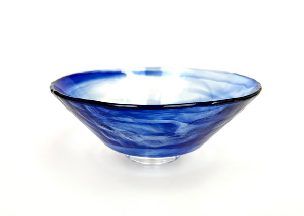 Glass Hirachawan (Summer Matcha Bowl) – Giyaman Ruri (Lapis Lazuli)