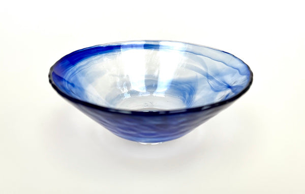 Glass Hirachawan (Summer Matcha Bowl) – Giyaman Ruri (Lapis Lazuli)