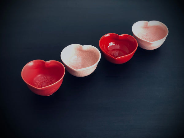 Heart-Shaped Matcha Bowls
