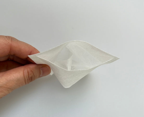 Ocha Pack - Disposable Teabag - 100% Cotton /  Biodegradable (Unbleached / 60 teabags)