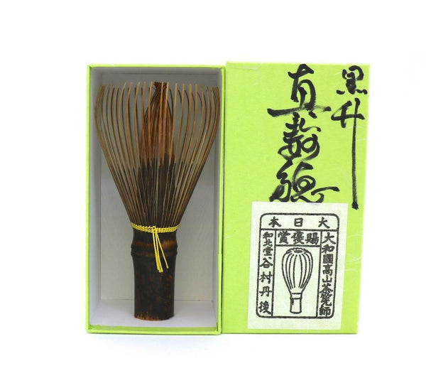 Wahokudo Chasen - Shin Kazuho Black Bamboo with Colour String