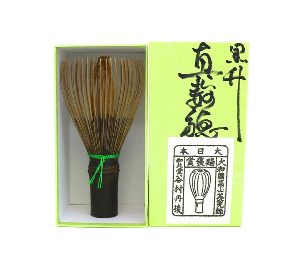 Wahokudo Chasen - Shin Kazuho Black Bamboo with Colour String