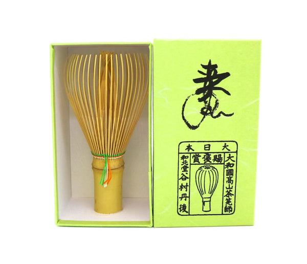 Wahokudo Chasen - Shin Kazuho White Bamboo with Colour String