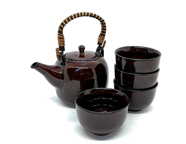 Dobin Teapot with Teacups Mino – Shitsuyu (500 ml)