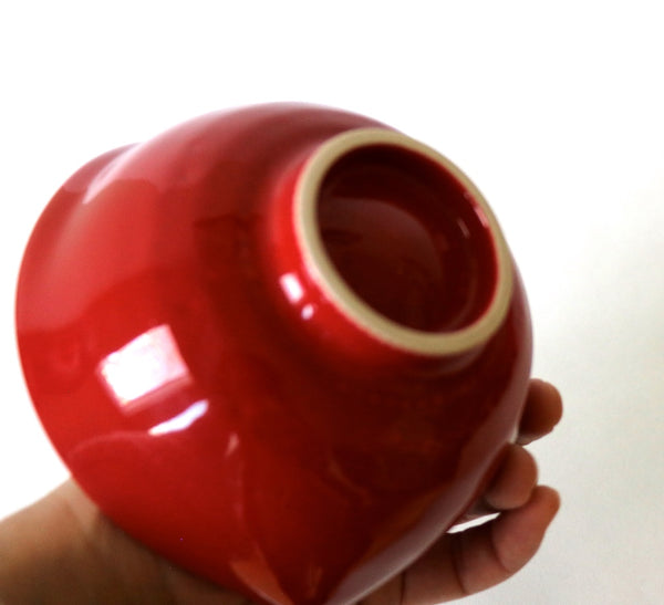 Matcha Bowl Inome style - Otohime (Red with gloss finish)