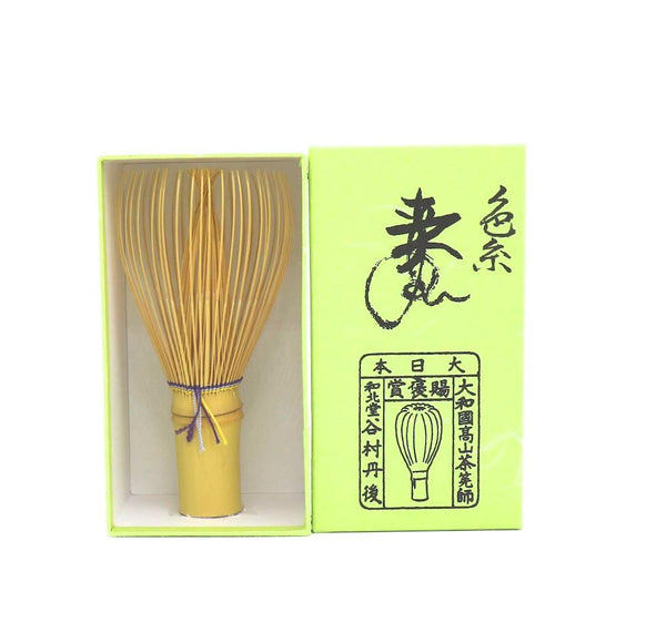 Wahokudo Chasen - Shin Kazuho White Bamboo with Colour String