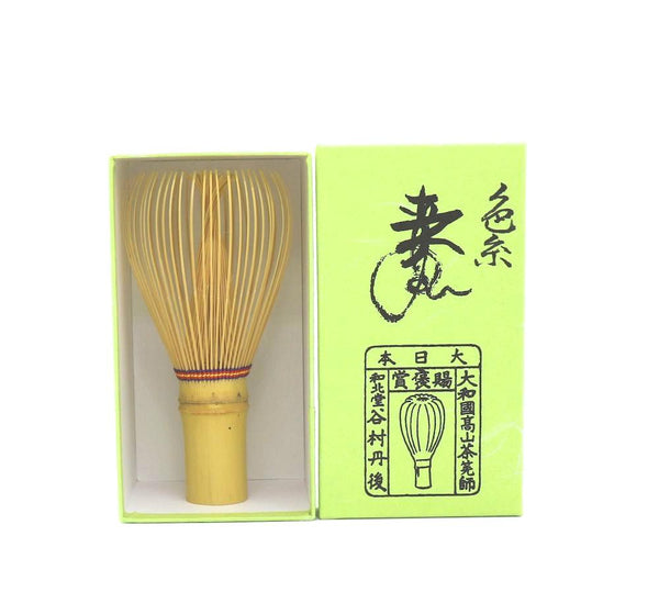 Wahokudo Chasen - Shin Kazuho White Bamboo with Colour String